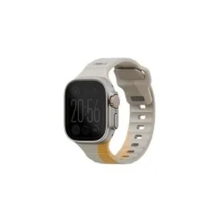 Uniq Stride De Fkm Rubber Apple Watch Strap 49/46/45/44Mm - Beige (Beige/Canary Yellow)